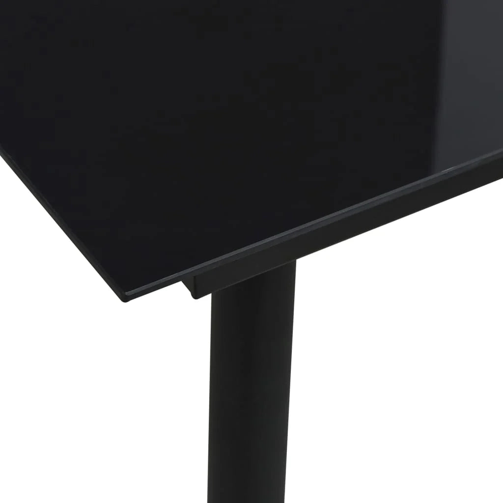 Set da pranzo da esterno da 5 pezzi mobili in rattan nero e PVC 02_0014228