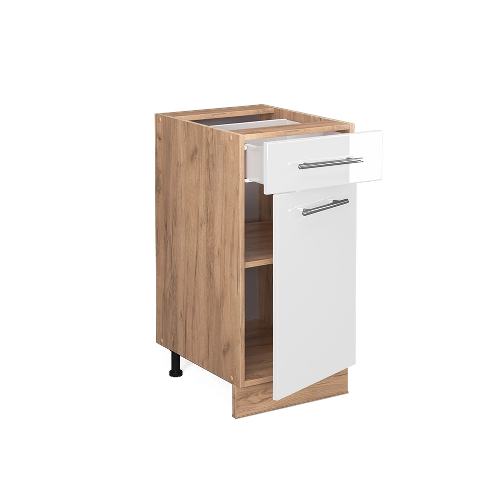 Vicco Mobiletto base per cucina Bianco lucido 40 cm senza piano di lavoro