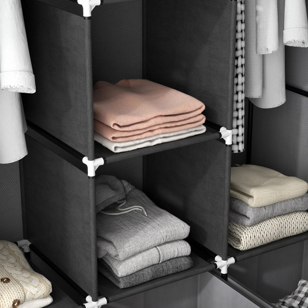 Armadio scorrevole in tessuto ¨C Zephmum ¨C Grigio 125x43x162.5