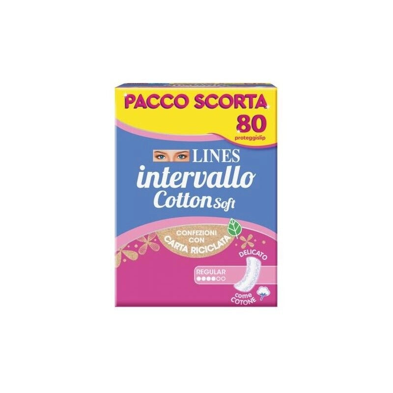 LINES PROTEGGISLIP INTERVALLO IN CONEZIONE DA 80 PZ DISTESO COTTON SOFT