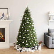 Set Natale con 60 Palline Punta e 150 Luci LED Bianco e Grigio 330099
