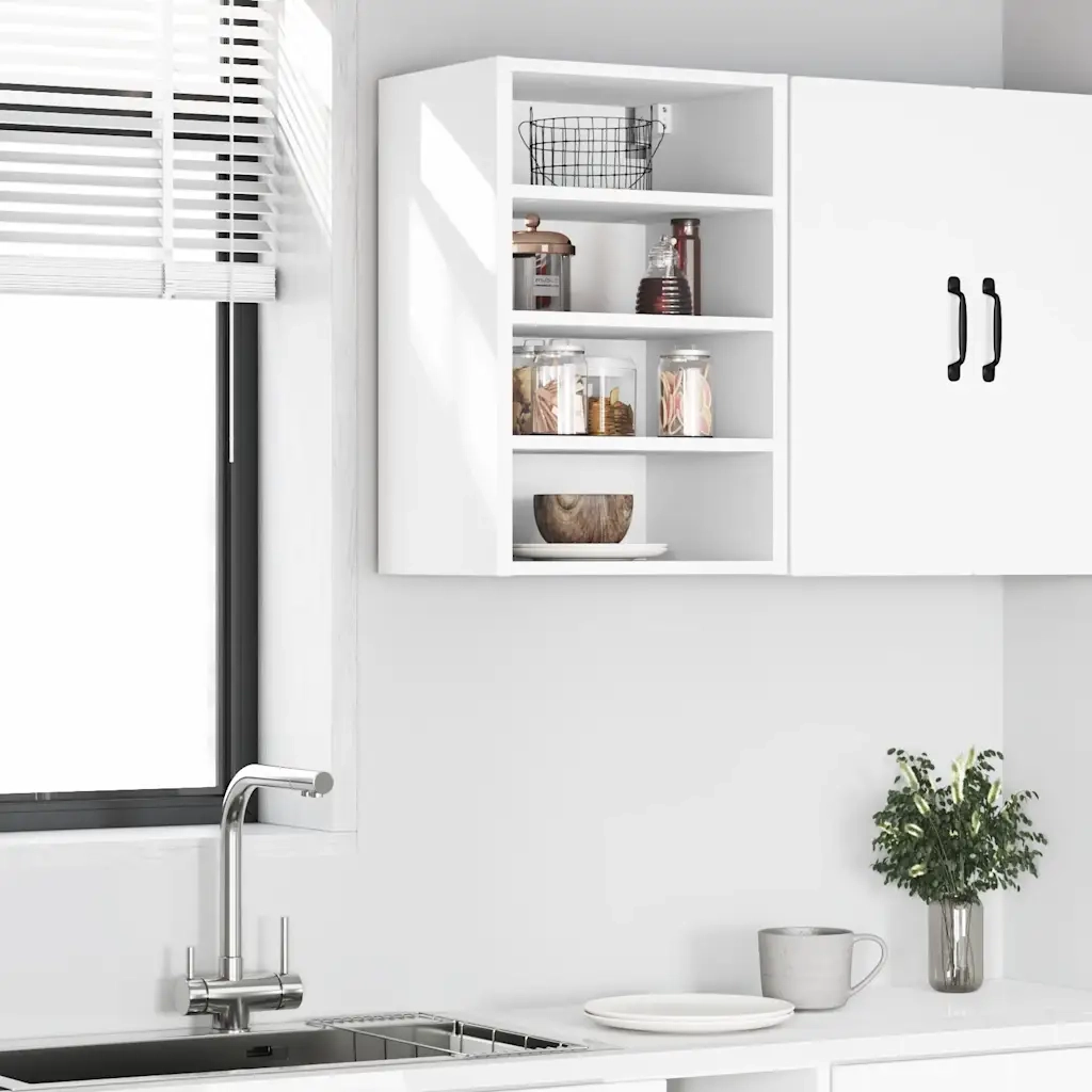 vidaXL Mobile Pensile “Riga” Bianco 40x29,5x60 cm