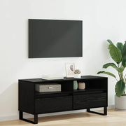 Mobile TV con cassetto Rovere Nero 100 x 34,5 x 44,5 cm 881788