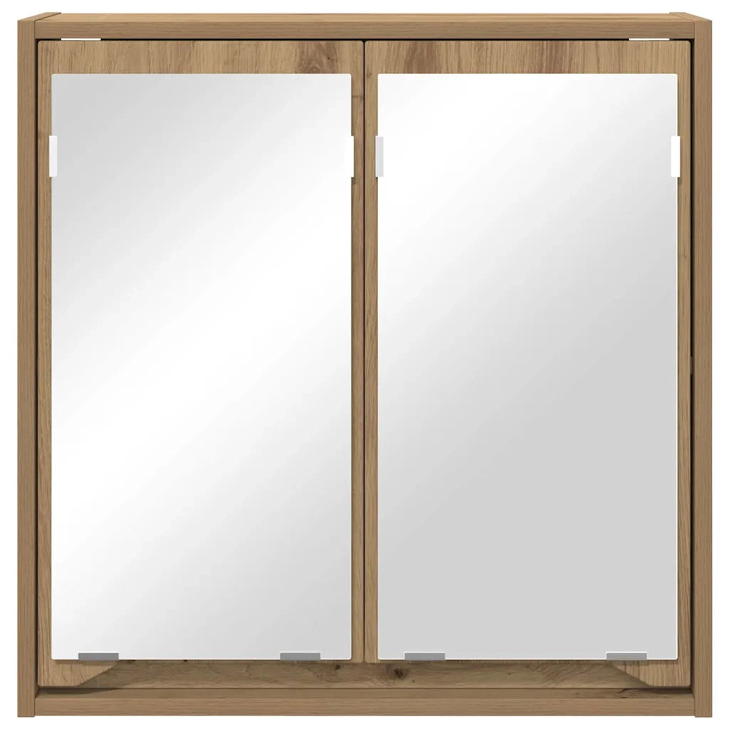 Mobiletto per specchio da bagno con porta Rovere artigianale 888786