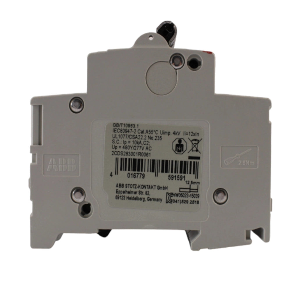 Interruttore magnetotermico 3 poli 3 moduli 6A curva D serie UL ABB