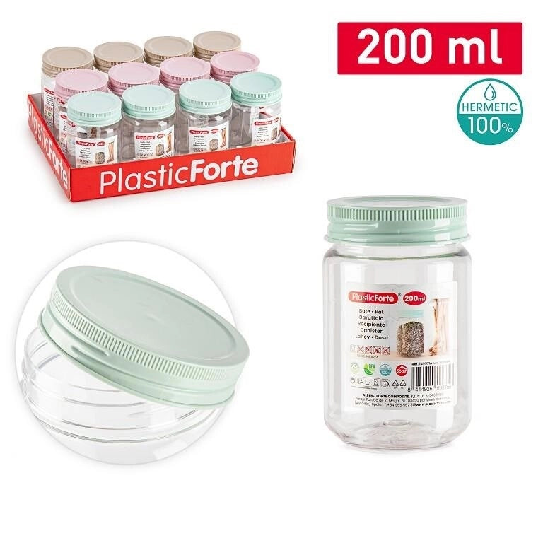 1 Pezzo Barattolo da Cucina Multiuso in Plastica Classic 200 ml 3 Colori