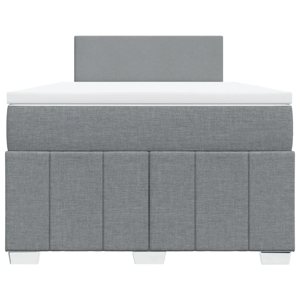 Giroletto a Molle con Materasso Grigio Chiaro 120x190cm Tessuto 3287000