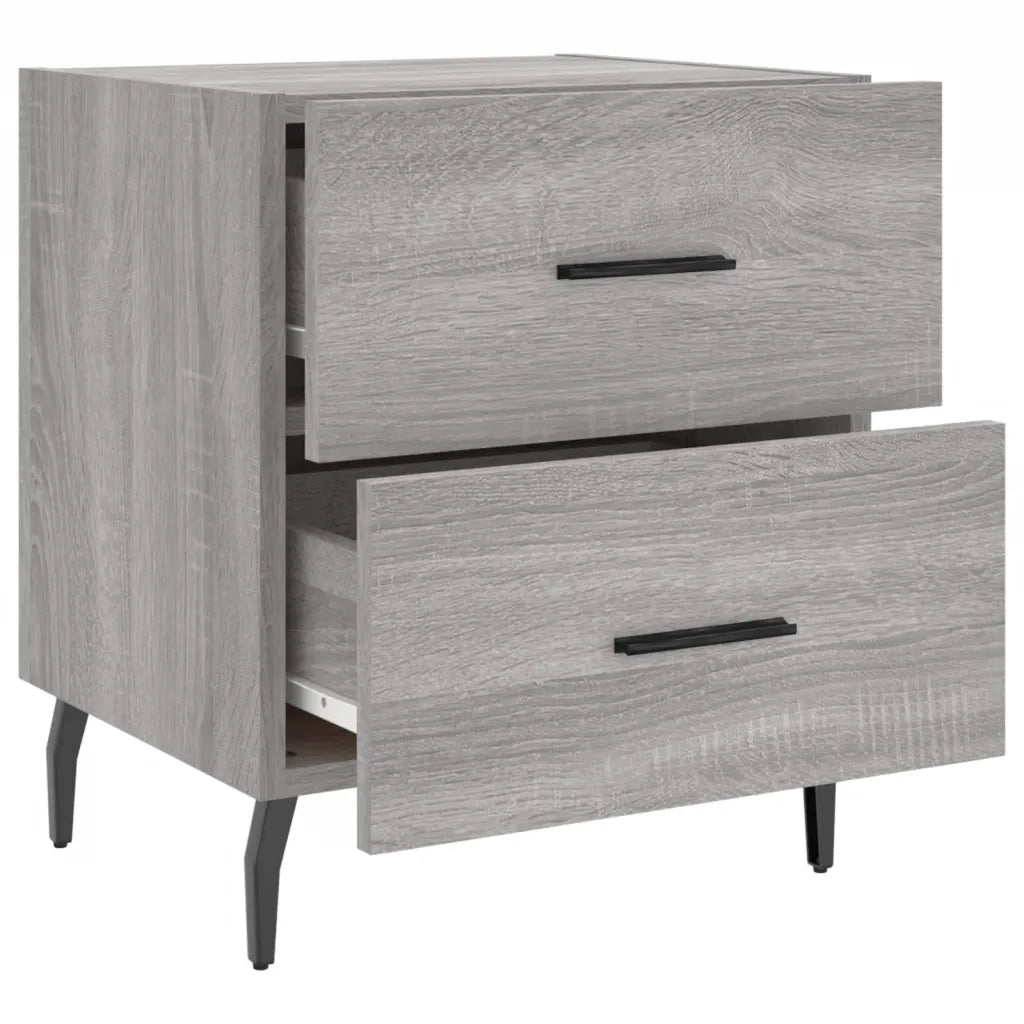 Comodino-Tavolino da notte Grigio Sonoma 40x35x47,5 cm in Legno Multistrato 960751