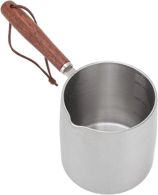 Mini Bottiglie di Acqua Calda in Acciaio Inossidabile con Maniglia in Legno da 450 ML