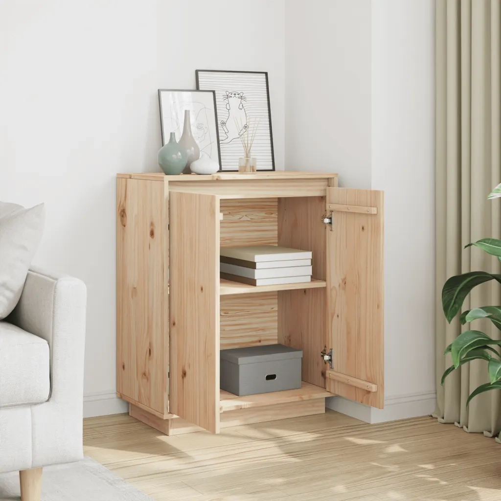 Credenza 60x34x75 cm in Legno Massello di Pino 813345