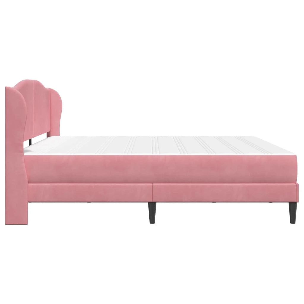 Struttura del letto con testiera Rosa 180 x 200 cm Velluto
