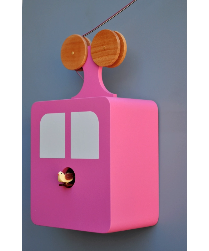 Orologio a cucù Funivia Made in Italy - rosa