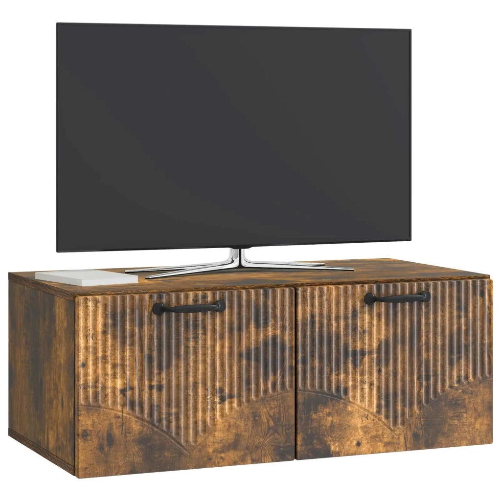 Mobile Porta TV da Muro Rovere Fumo 78,5 x 41 x 30 cm