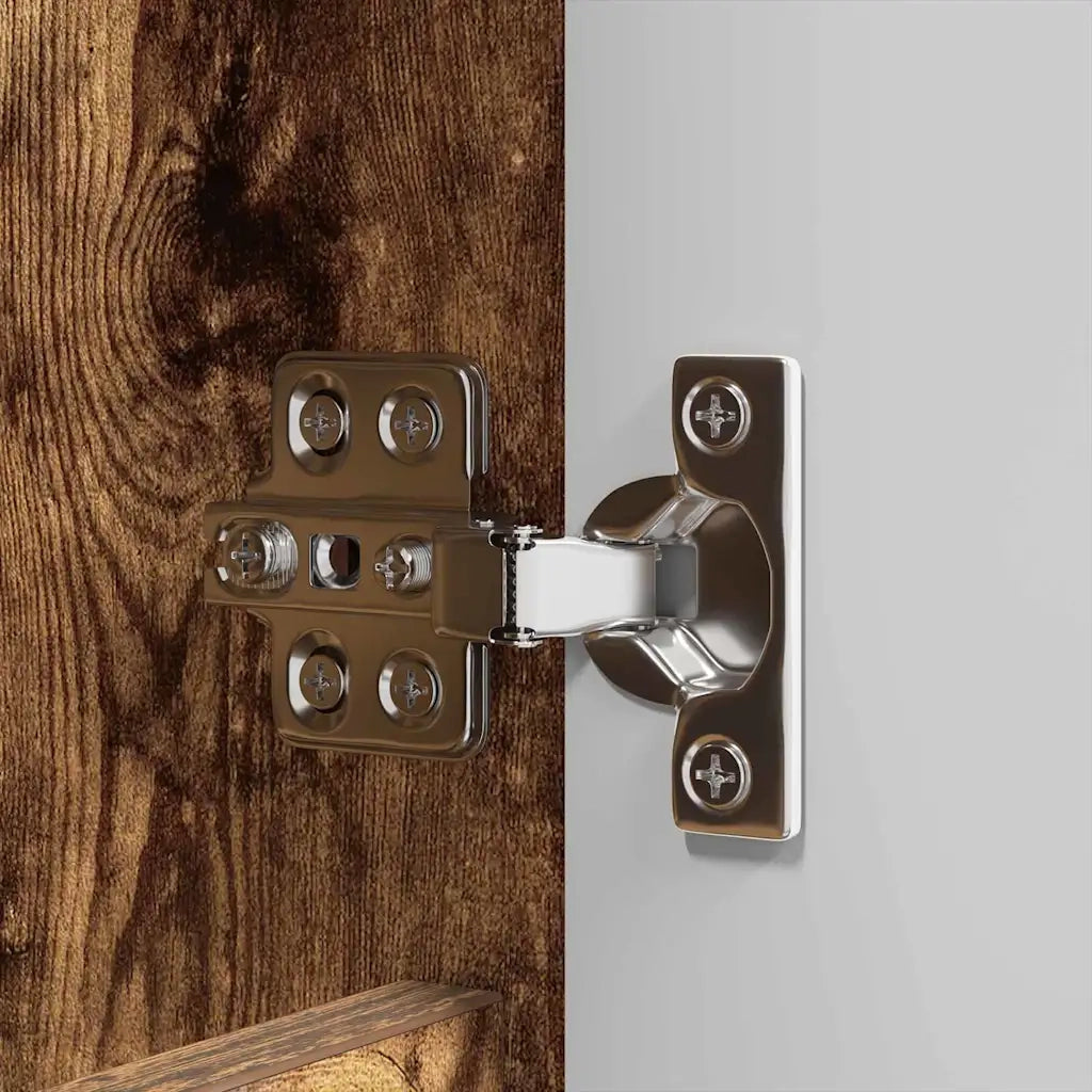 Set di mobili per il bagno 4 pcs Rovere fumé Legno multistrato