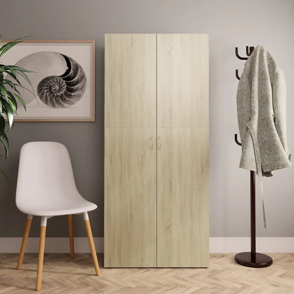 Scarpiera Rovere Sonoma 80x35,5x180 cm in Legno Multistrato 800291