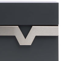 Cassetta postale V60 con portagiornale, antracite e inox, soft-close, 370 x 105 x 370 mm