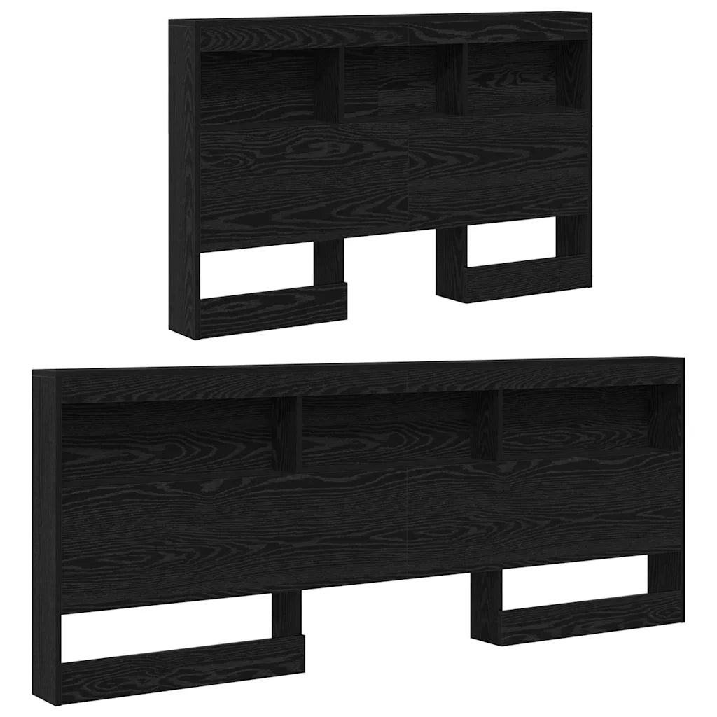 vidaXL Testata contenitore Rovere nero 120 cm Legno multistrato