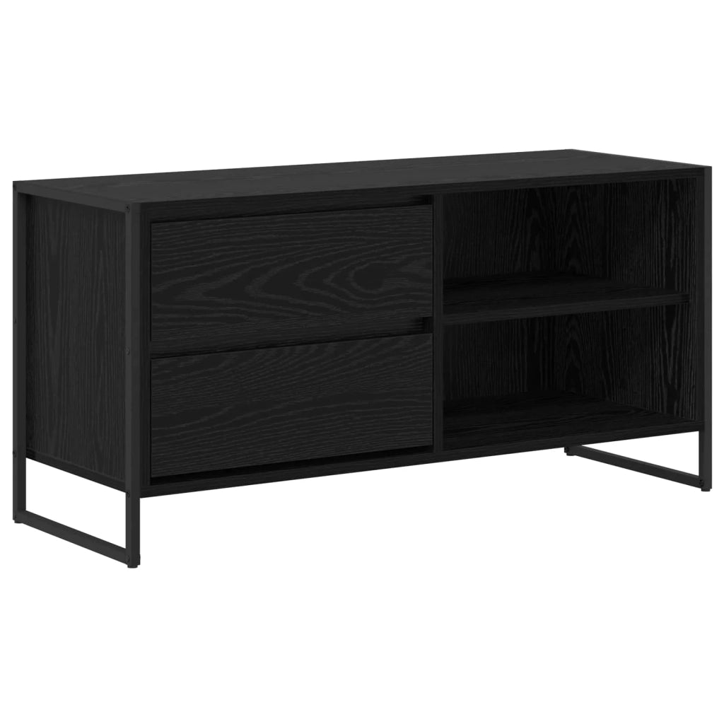 Mobile TV Rovere Nero 100 x 36 x 49,5 cm Legno multistrato 886558