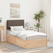 Letto con Testiera Rivestita Talpa 90 x 190 cm Pino massello 877807