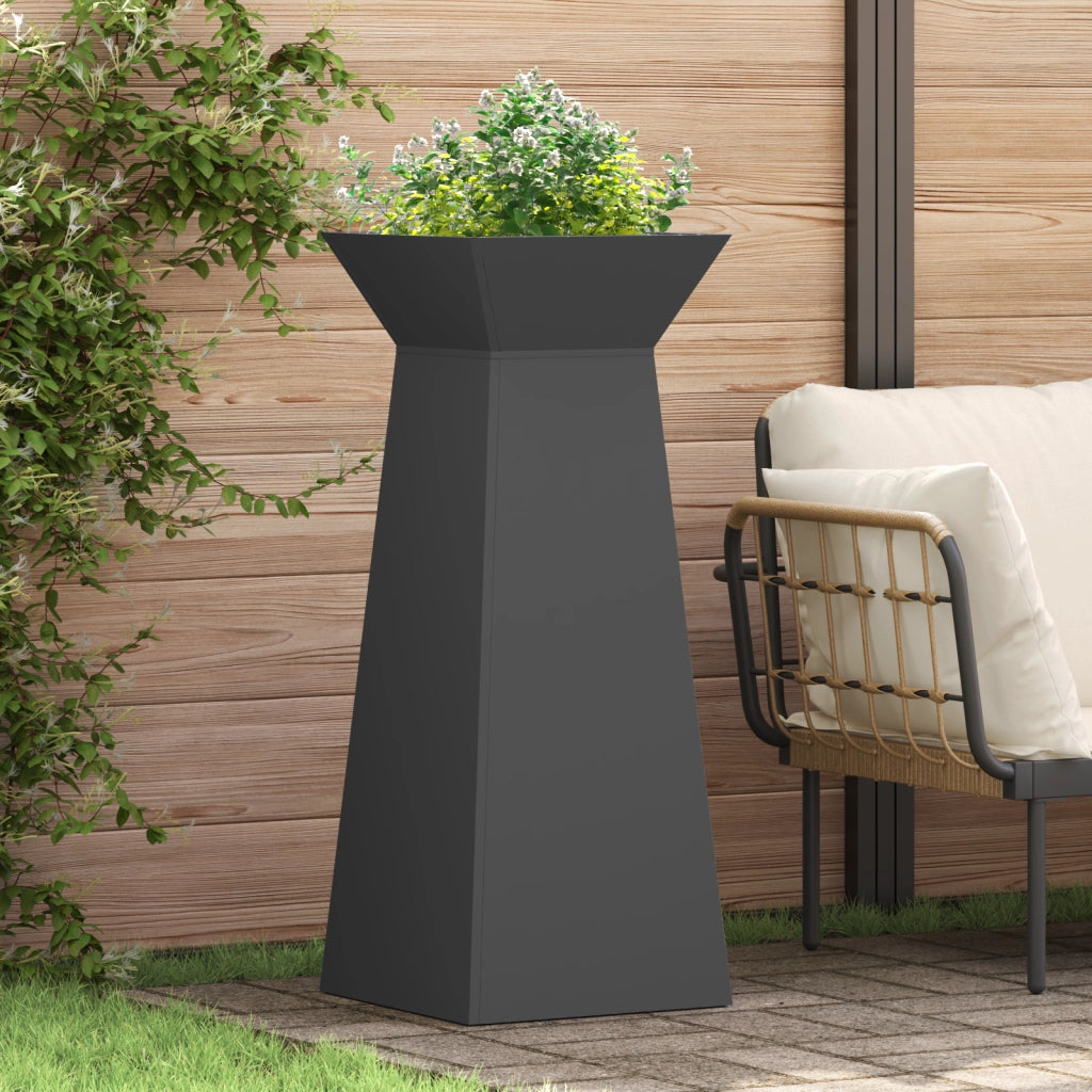 Supporto piante Nero Metallo 40 x 40 x 101 cm Intarsi decorativi