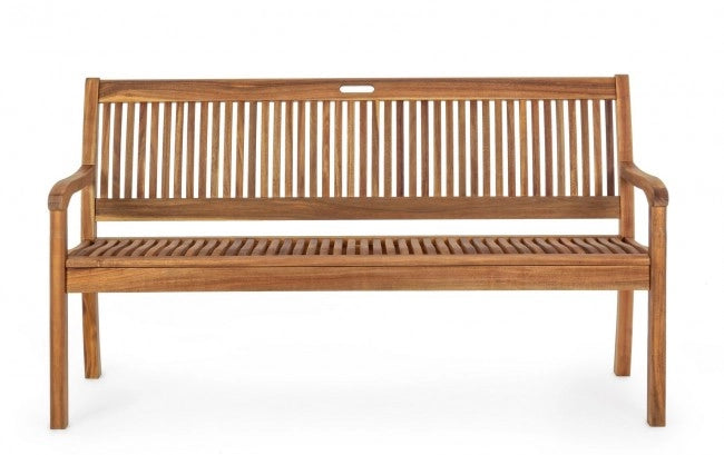 Panca 2 Posti Legno Marrone Rustica da Esterno - SERENITY
