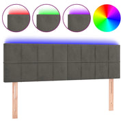 Testiera | Testata a LED Grigio Scuro 144x5x78/88 cm in Velluto
