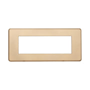 Placca Slim Sottile 6P Serie Moon Colore Oro Compatibile Con Bticino Axolute Air