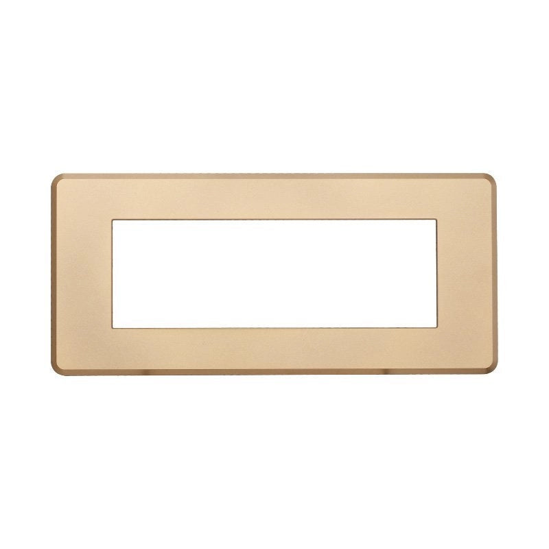 Placca Slim Sottile 6P Serie Moon Colore Oro Compatibile Con Bticino Axolute Air
