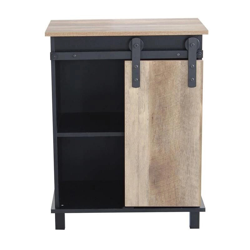 MOBILE XAVIER IN LEGNO E FERRO CON ANTA SCORREVOLE 60 X 40 X H78 CM