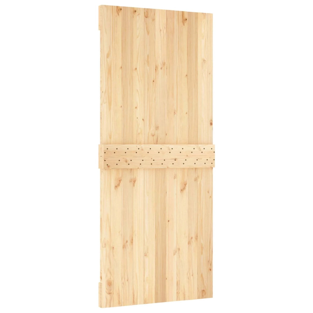 Porta scorrevole Naturale e Nero 90 x 210 cm 3445124