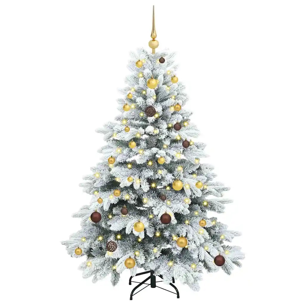 Albero di Natale artificiale con 150 LED Bianco 150 cm PE e PVC