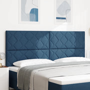 Testiera Design a Blocchi di Diamante Blu 200 cm Tessuto