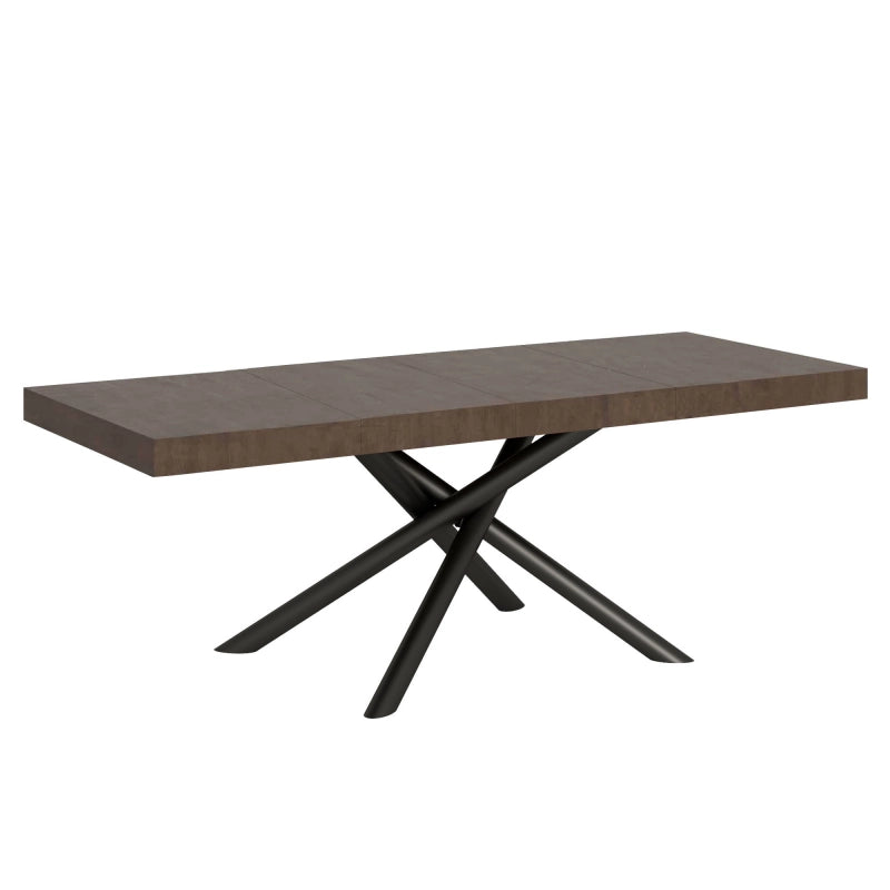 Tavolo allungabile 90x160/264 cm Famas Premium telaio Antracite - Noce
