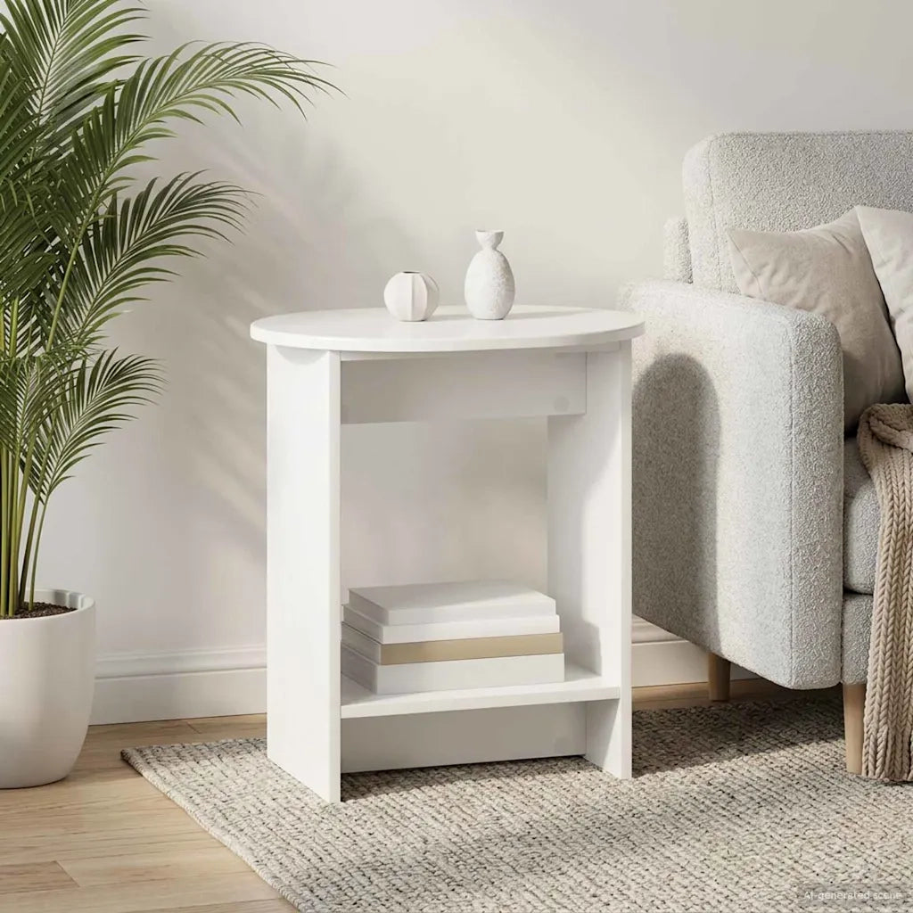 Tavolo laterale Bianco Lucido 50 x 39,5 x 55 cm 899856