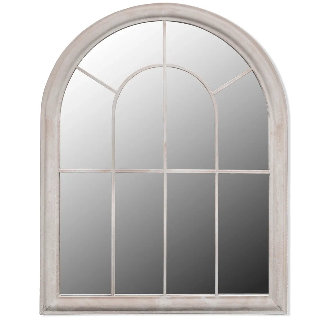 Specchio da Giardino-Specchio Decorativo-Specchio Esterno Rustico con Arcata 69x89cm Interni Esterni