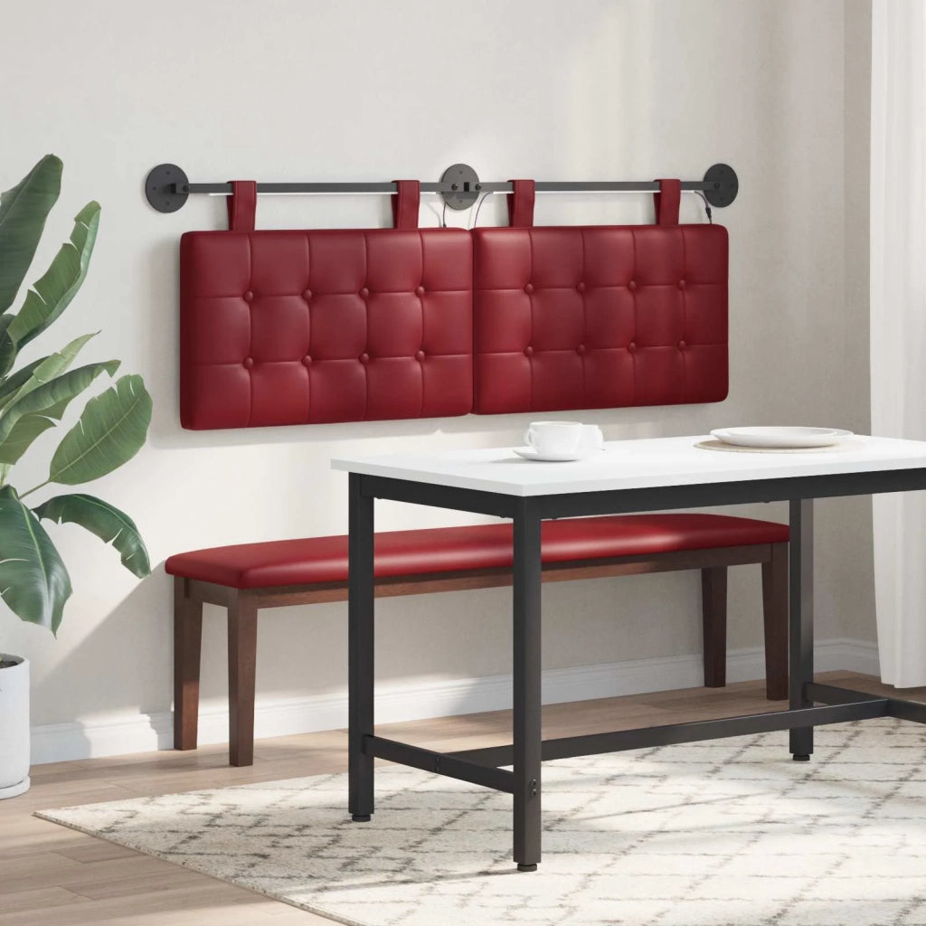 Testiera sospesa Con luce LED Rosso Vino Similpelle 3424423