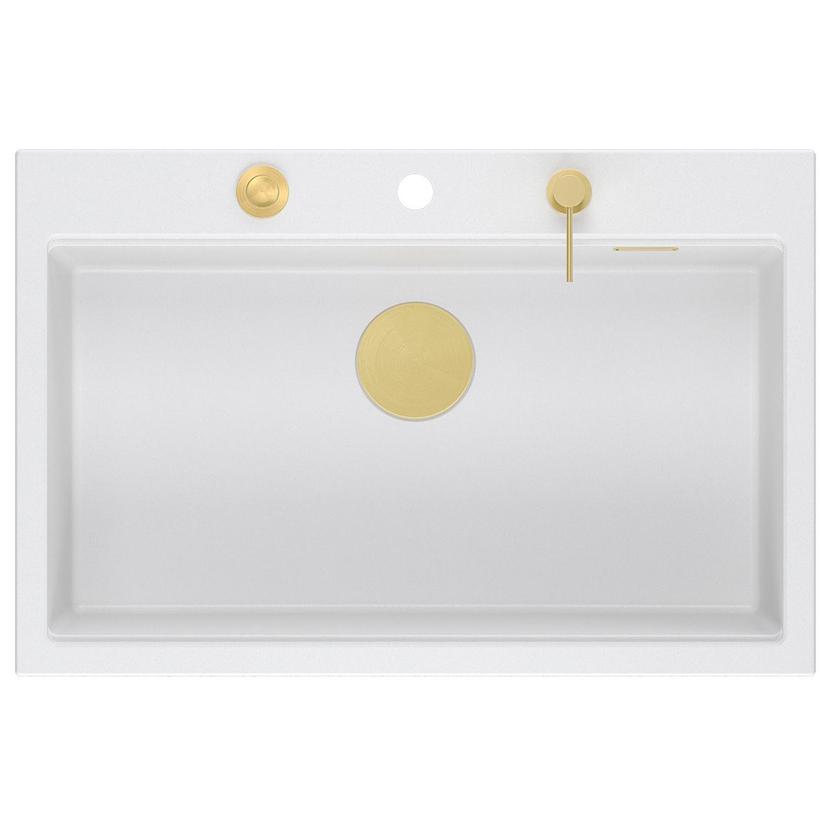 Lavello In Granito Marc 110 Workstation White Acciaio