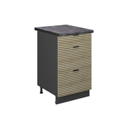 Mobiletto base per cucina Fame-Line Pannello in quercia/Antracite 50 cm, PL Antracite Vicco