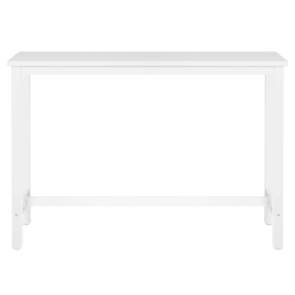 Tavolo da pranzo con struttura in MDF e metallo - per cucina - 140×100×40 cm - bianco