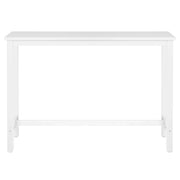 Tavolo da pranzo con struttura in MDF e metallo - per cucina - 140×100×40 cm - bianco