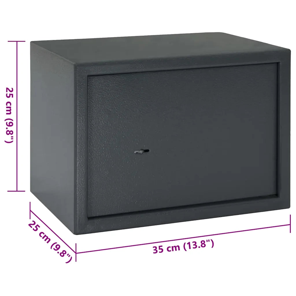 Cassaforte con blocco Grigio scuro 35 x 25 x 25 cm Acciaio CFW9714965