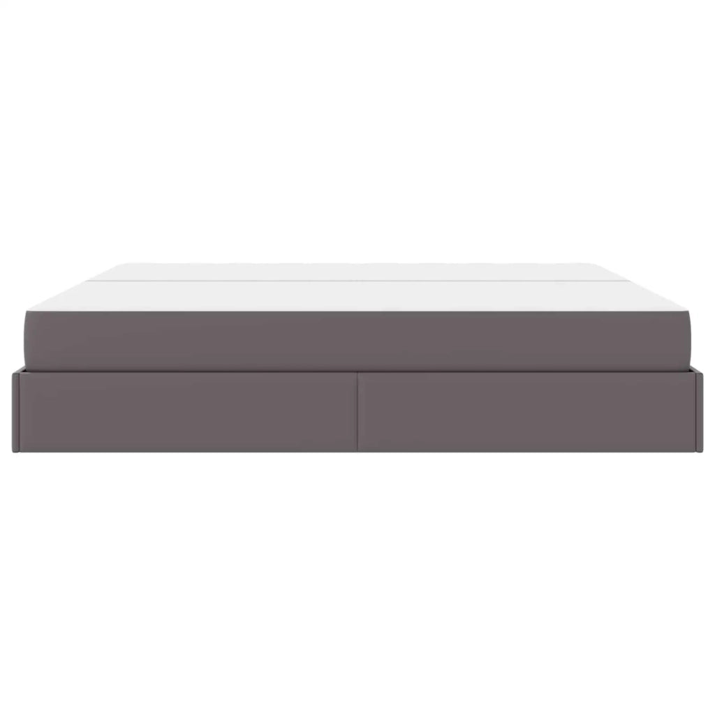 Struttura letto con materasso con materasso 2 pcs Grigio PVC