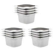 Contenitori Gastronorm 12 pz GN 1/6 100 mm in Acciaio Inox  cod mxl 78002