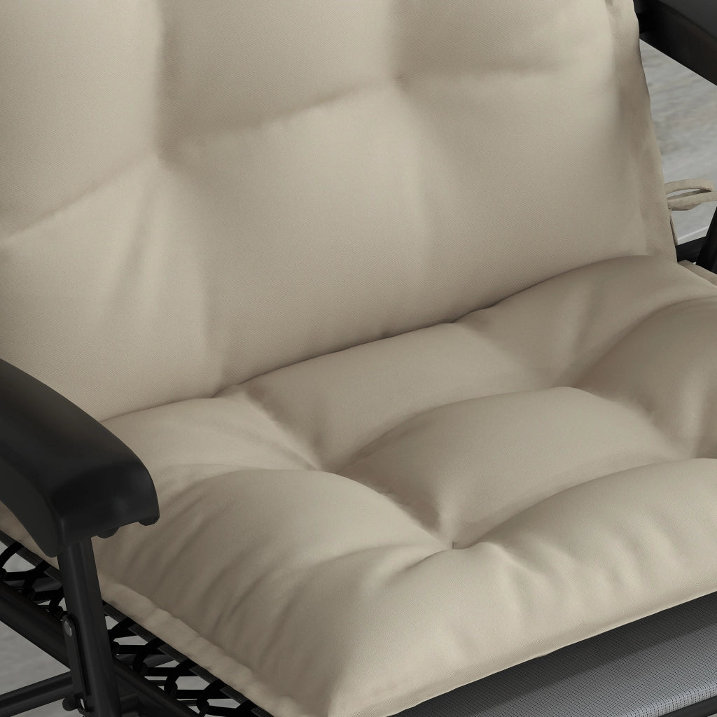 Set di 2 cuscini per sdraio cuscino idrorepellente per sdraio da giardino 50x116x5 cm; beige