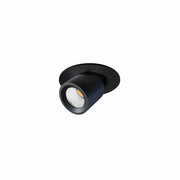 Nano Oxo Faretto LED da incasso orientabile 6W con tecnologia Switch CCT 2700K-4000K, fascio 45 gradi, finitura nero opaco, design professionale