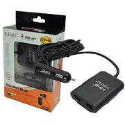 Trade Shop - Caricabatteria Auto 4 Porte Usb Cavo Estensibile 36w Ricarica Veloce 8.4a C-9v44 -