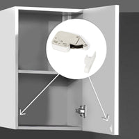 Chiusura a Cricchetto per Mobile Acciaio Bianco 10 Pezzi Emuca