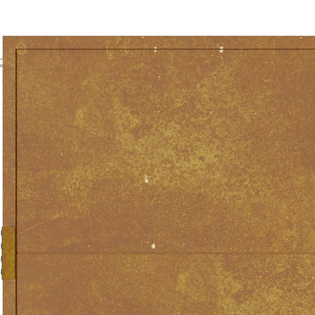 Cancello da Giardino 105x80 cm in Acciaio Corten