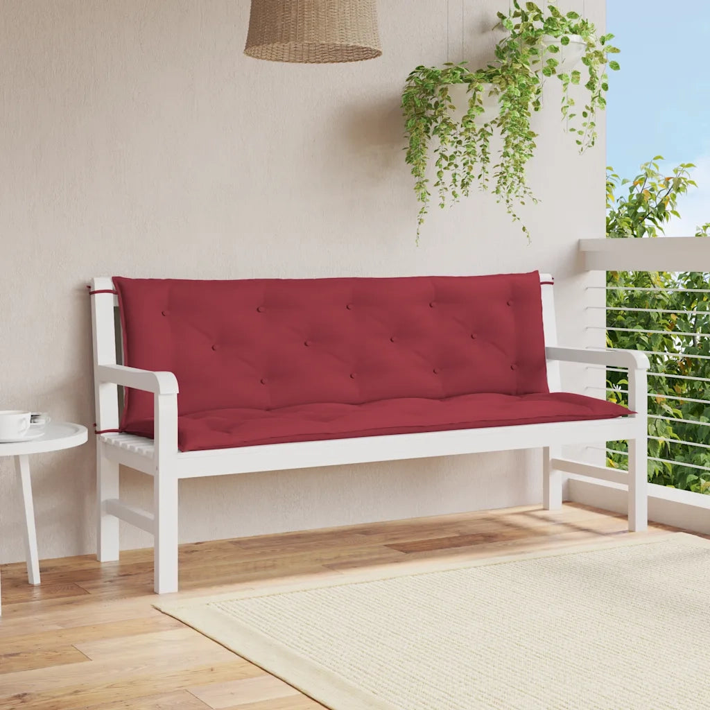 Cuscino per Panca Rosso Vino 150x(50+50)x7cm in Tessuto Oxford