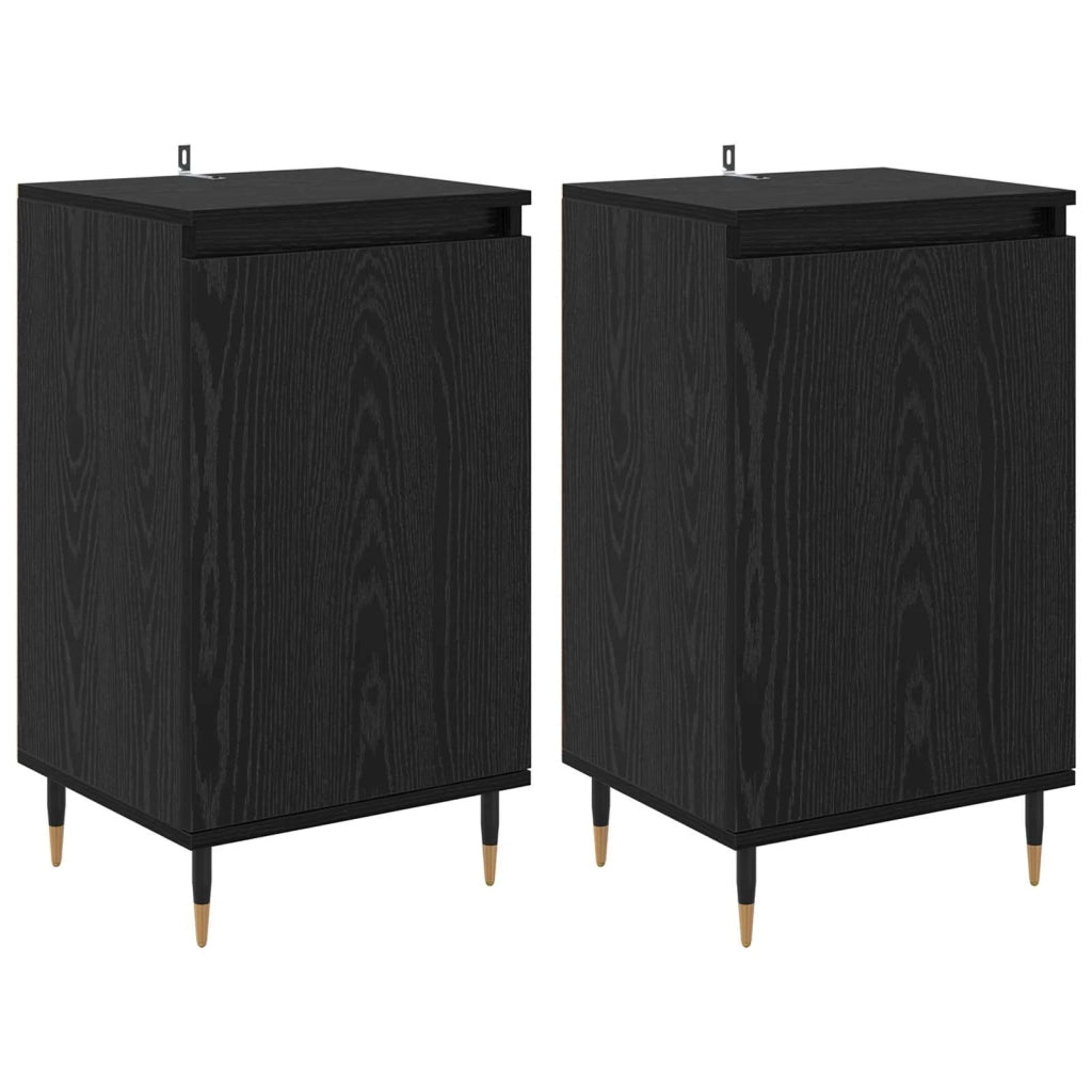 Credenza 2 pcs Rovere Nero 40 x 35 x 70 cm 881683
